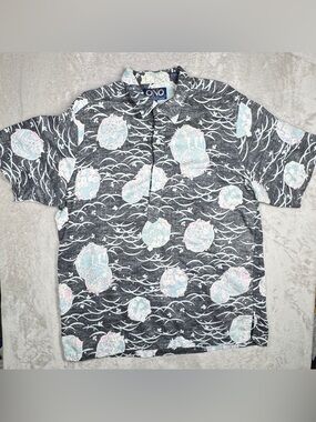 The Ono Shirt by Liberty House 100% Cotton Black Floral Hawaiian Shirt Men’s XL